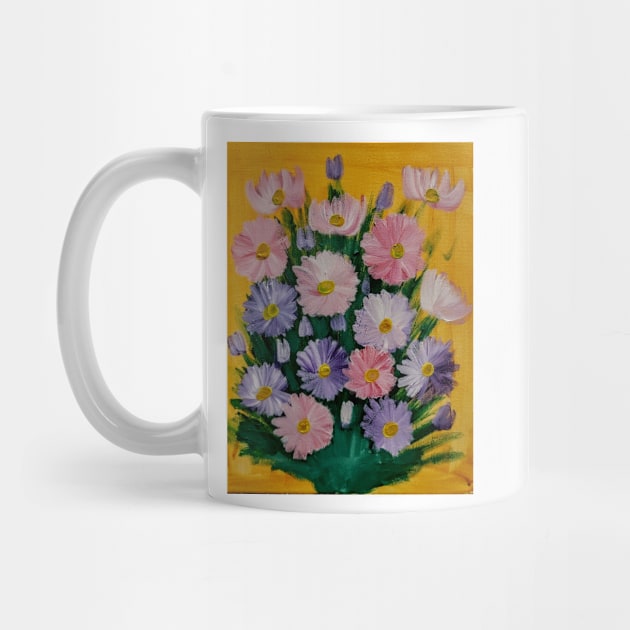 abstract style wildflowers in pastel colors by kkartwork